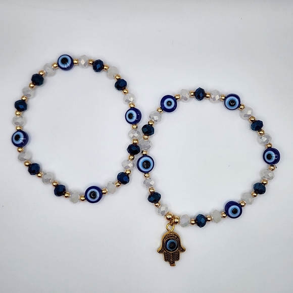 🆕️2pc Hamsa & Evil Eye Bracelete Set - Picture 11 of 13